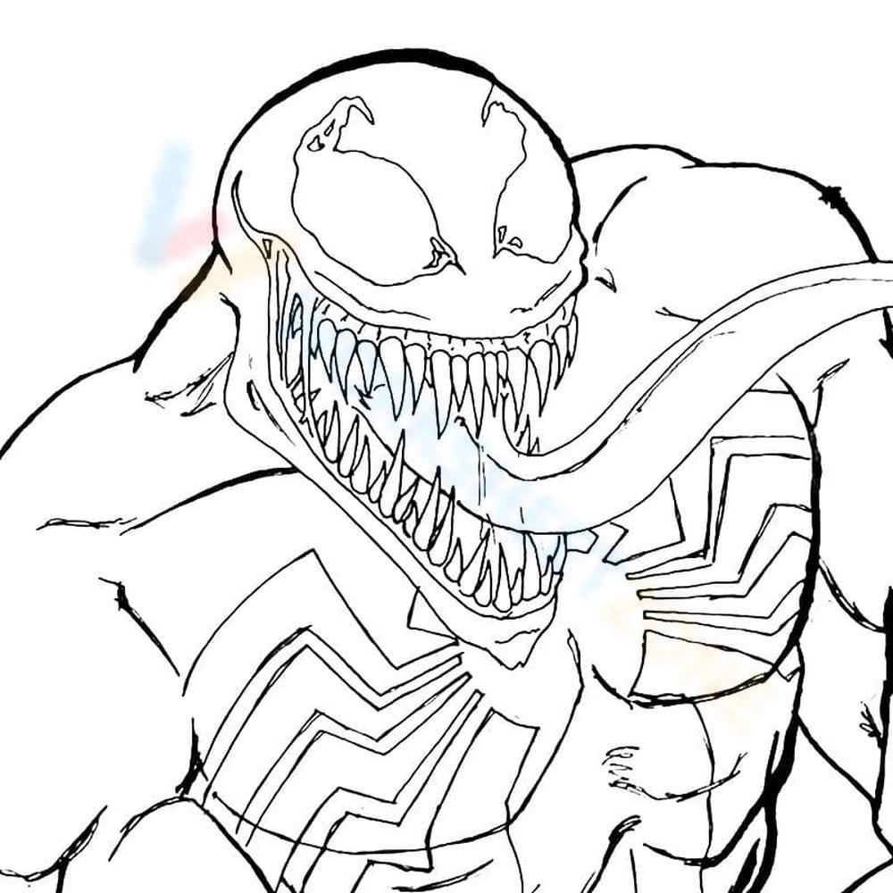 Free interactive printable venom coloring pages for kids