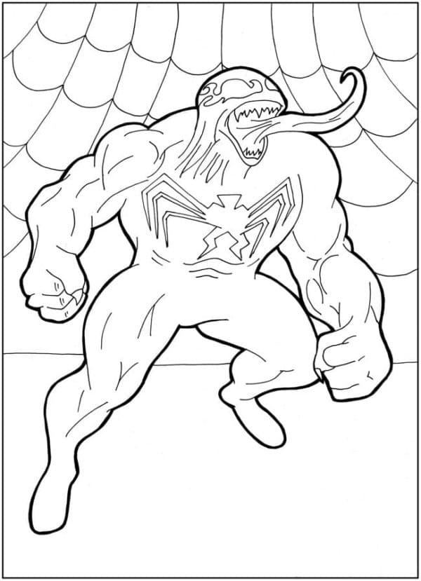 Printable venom coloring page