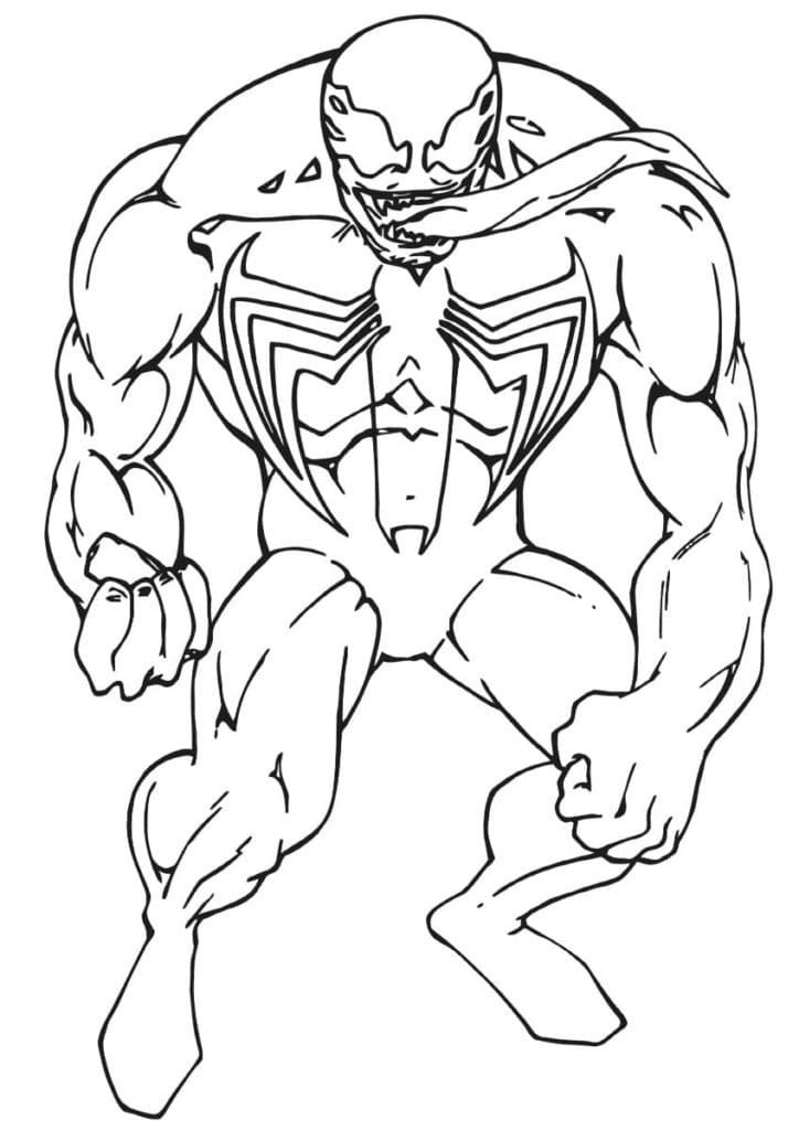 Venom coloring pages printable for free download