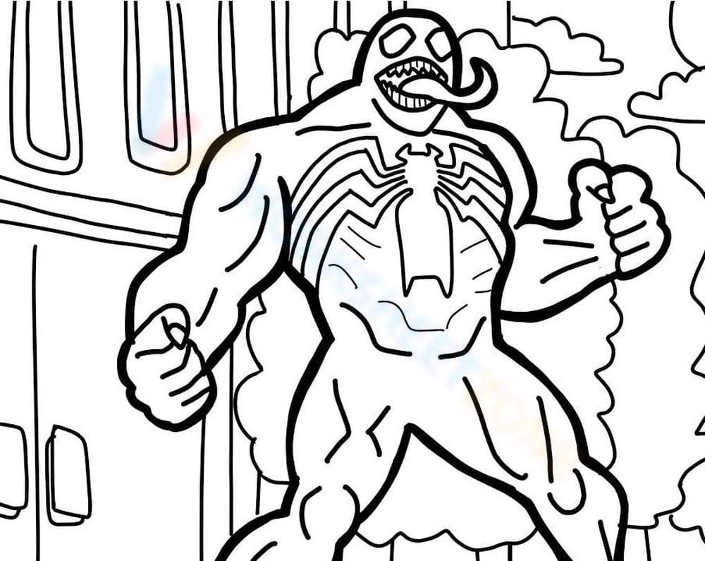 Free interactive printable venom coloring pages for kids