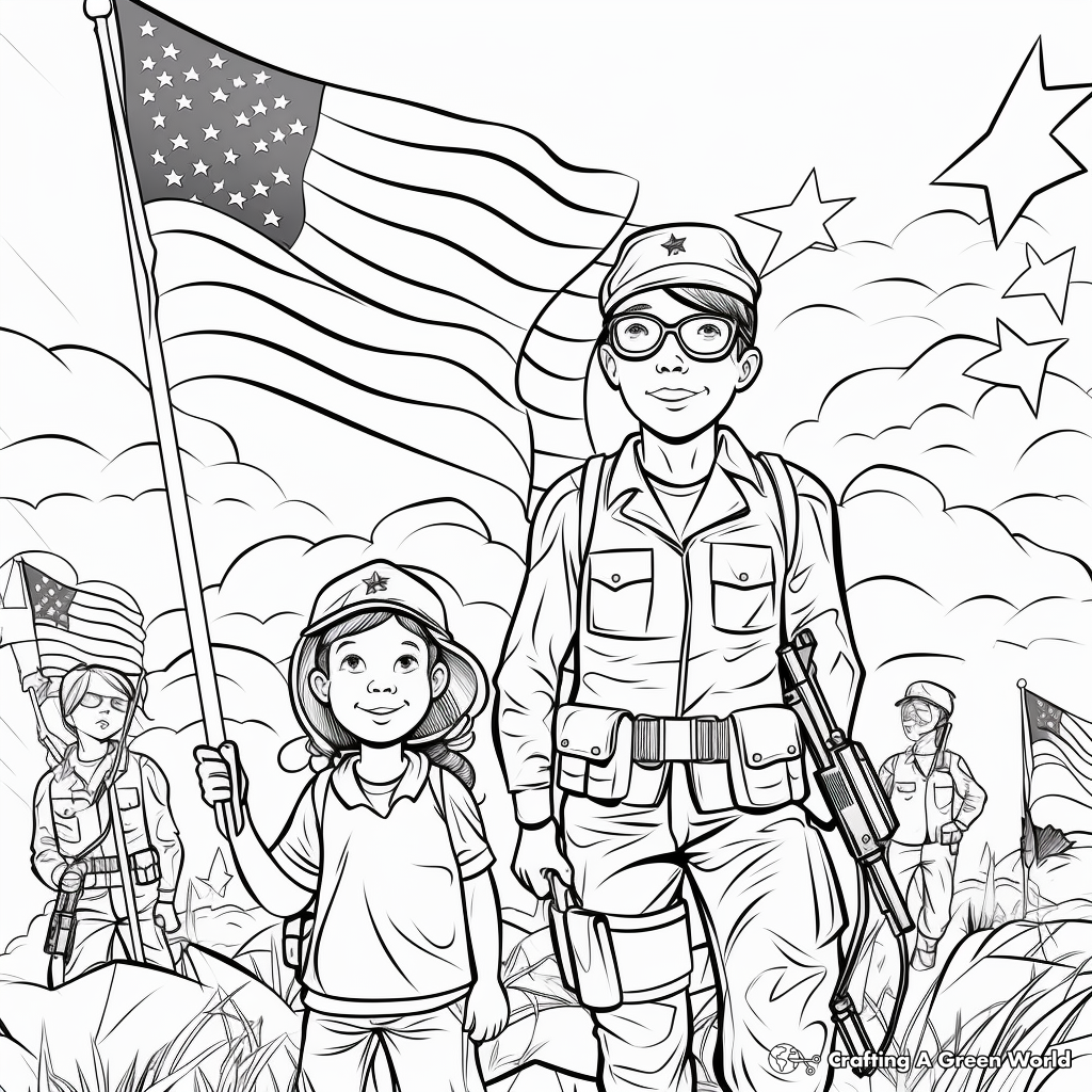 Veterans day coloring pages