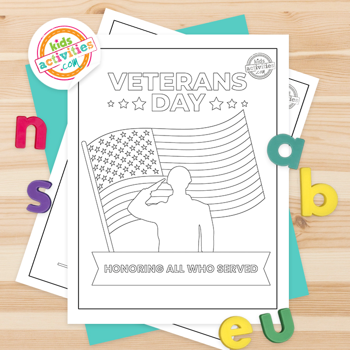 Free printable patriotic veterans day coloring pages kids activities blog