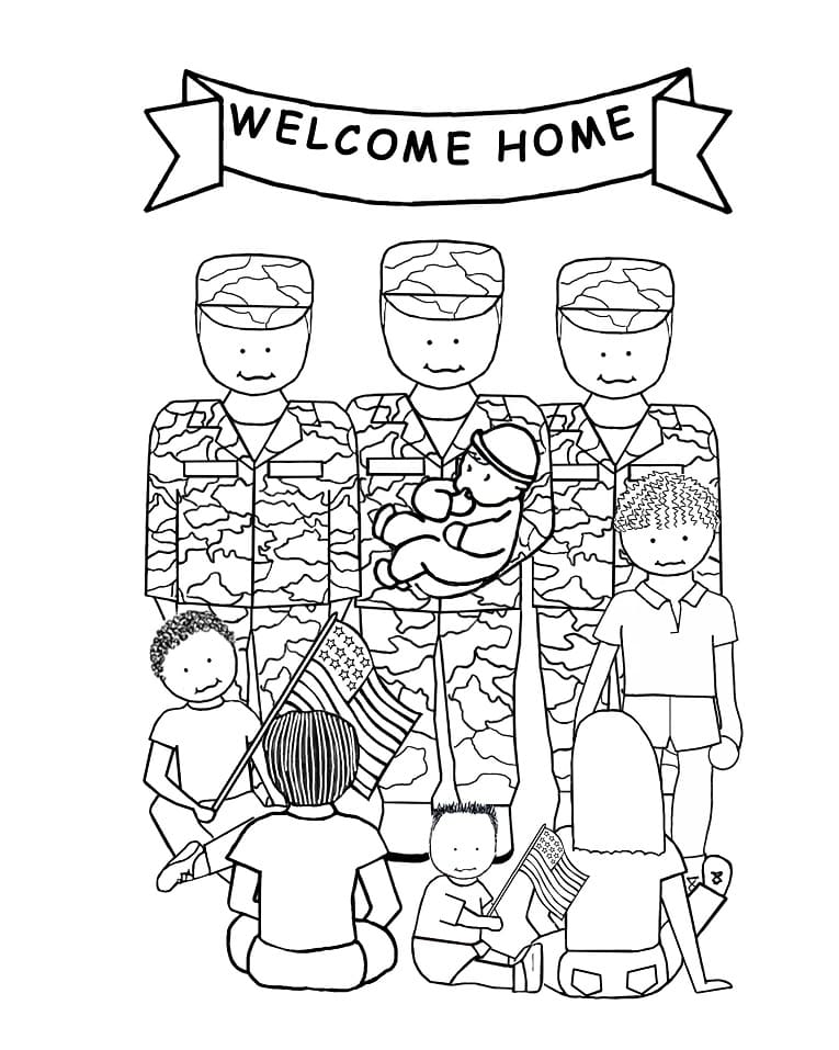 Free veterans day coloring page
