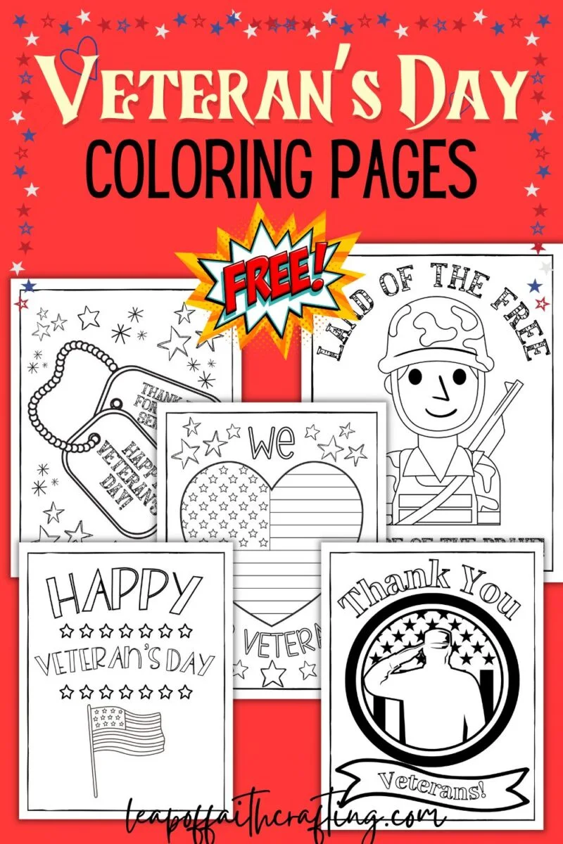 Veterans day coloring pages free printables