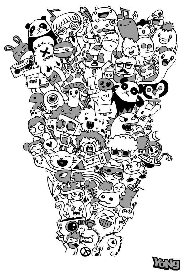 Doodle invasion coloring book doodle coloring doodle art doodle art posters