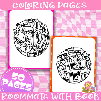 Cute doodle coloring pages fun creative activities cartoon ic decoration