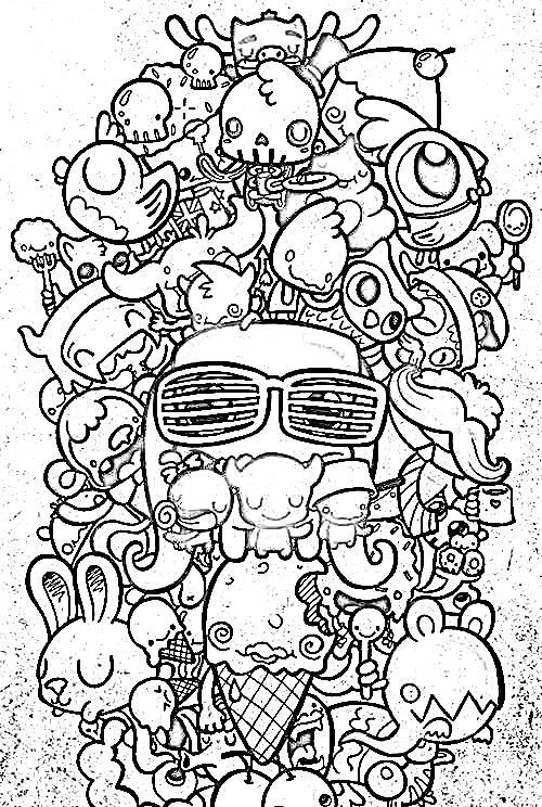 Doodle coloring page adult doodle art doodle art doodle coloring