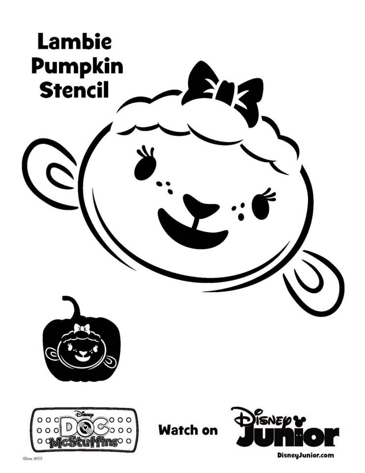 Lambie pumpkin stencil doc mc stuffins halloween pumpkin stencil template free carving â halloween pumpkin stencils pumpkin stencil pumpkin painting party