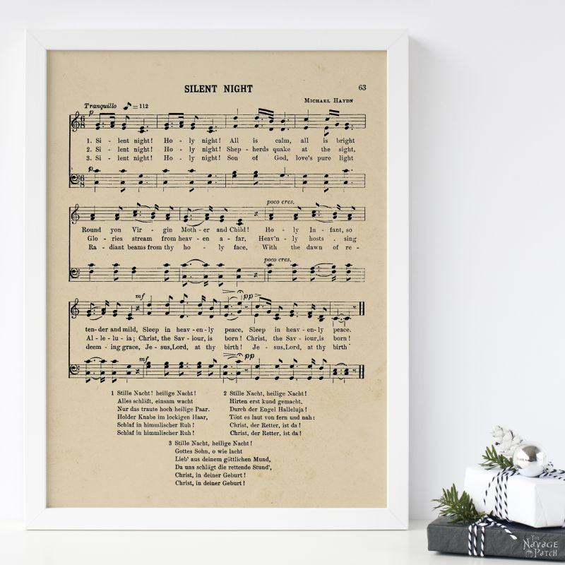 Vintage christmas carol printables