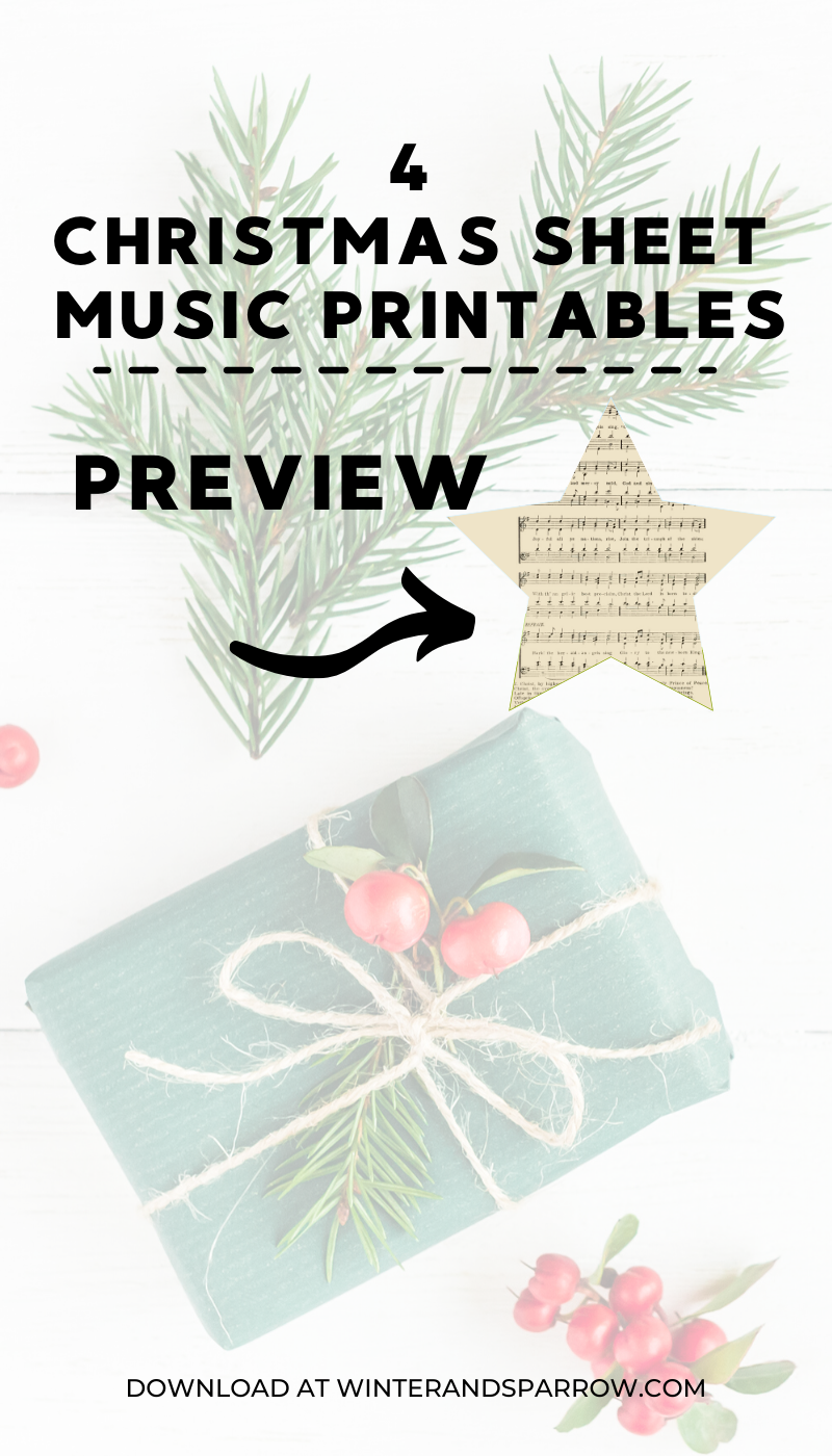 Vintage christmas sheet music printables