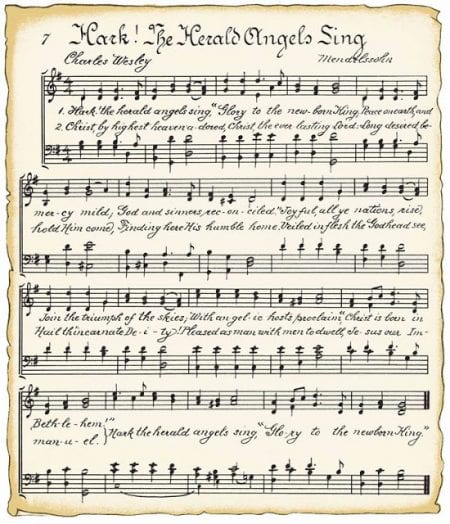 Vintage christmas sheet music to print