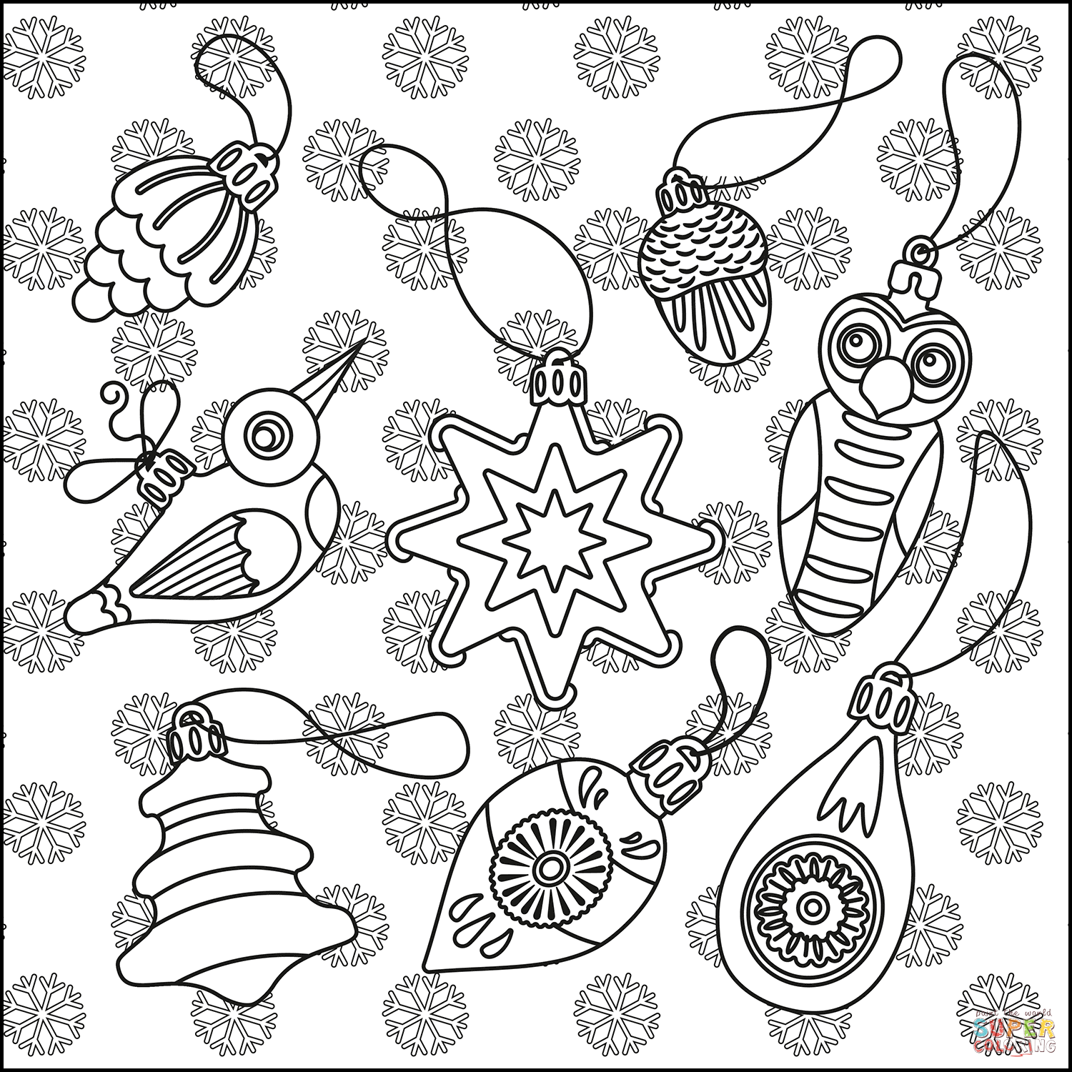 Christmas vintage coloring page free printable coloring pages