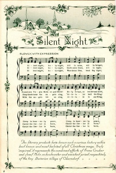 Vintage christmas sheet music to print