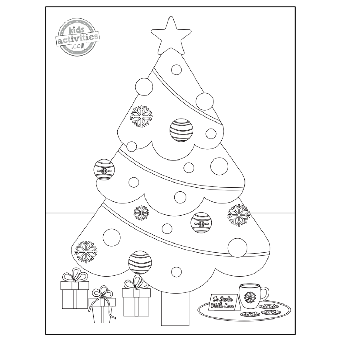 Cheery christmas tree coloring page perfect for the holiday season kids activities blog