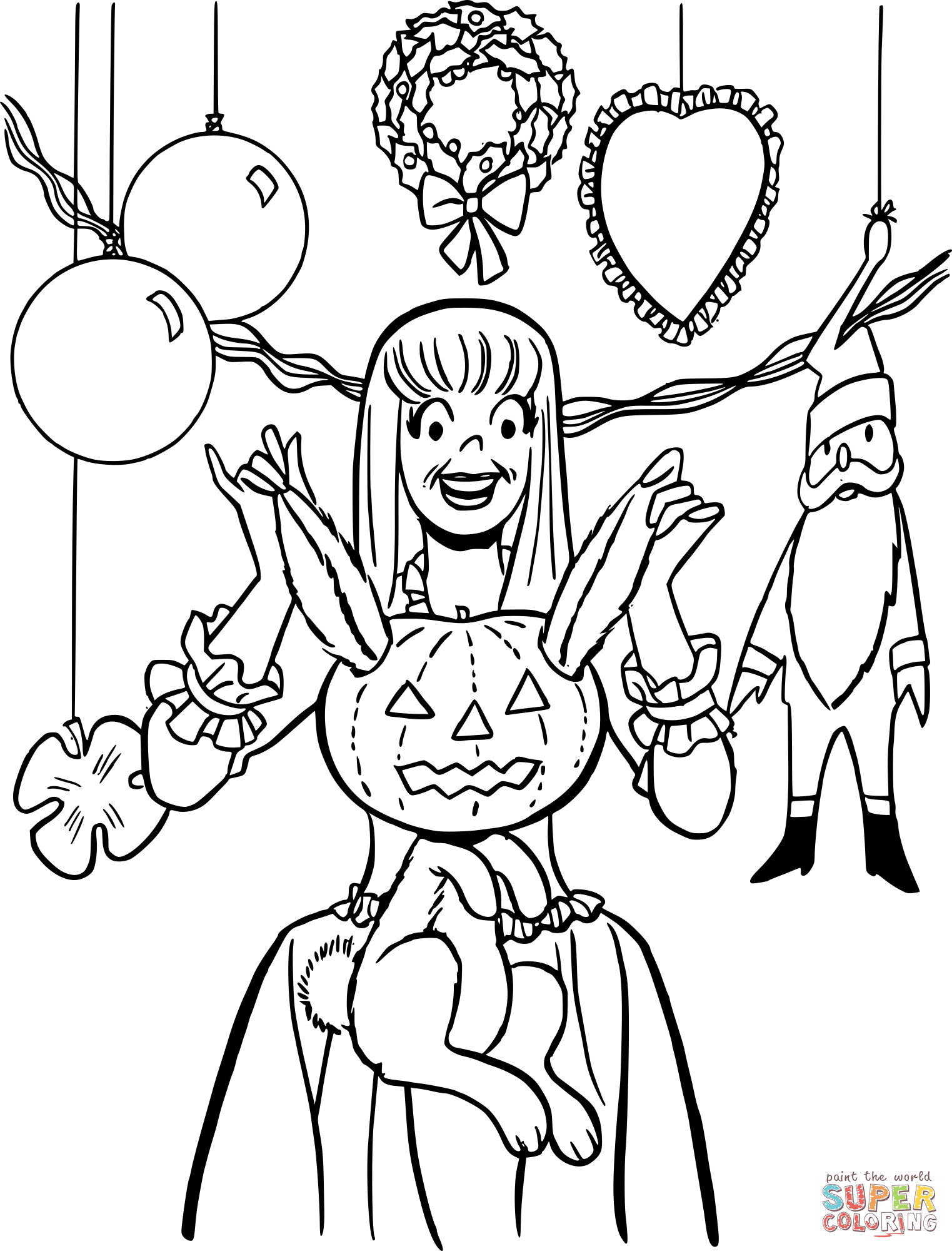 Vintage halloween bunny coloring page free printable coloring pages