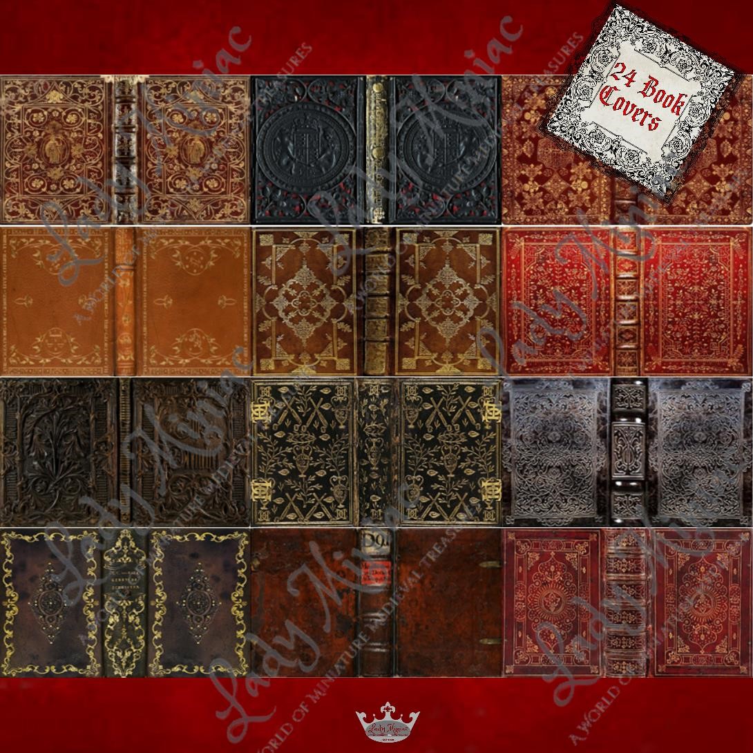 Decorative antique book covers