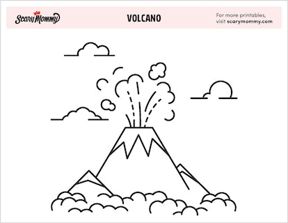 Truly explosive volcano coloring pages