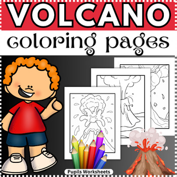 Volcanoes natural disasters coloring pages