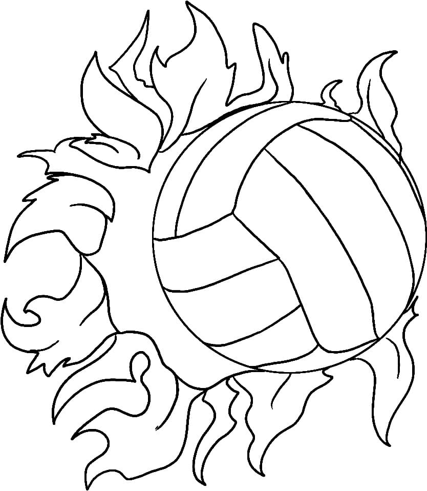 Volleyball ball image coloring page