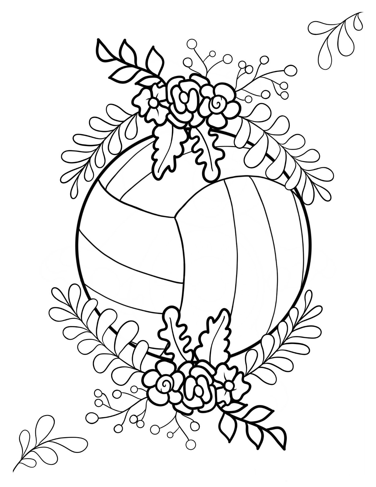 Volleyball coloring pages by coloringpageswk on