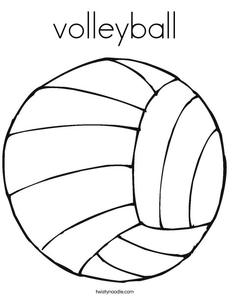 Volleyball coloring page