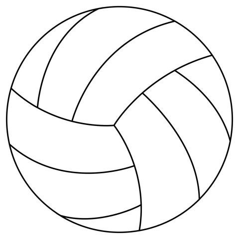 Volleyball ball coloring page free printable coloring pages