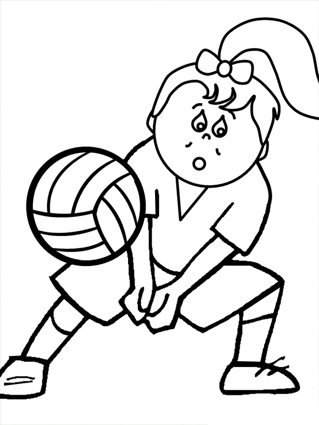 Free printable volleyball coloring pages for kids