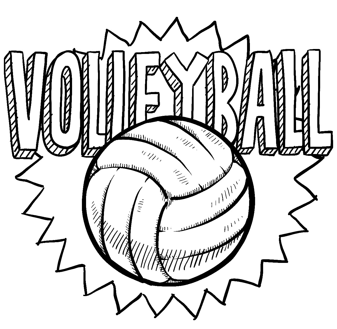 Volleyball coloring pages printable for free download