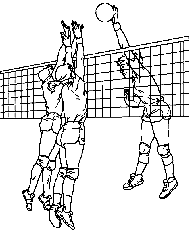 Volleyball coloring pages printable for free download