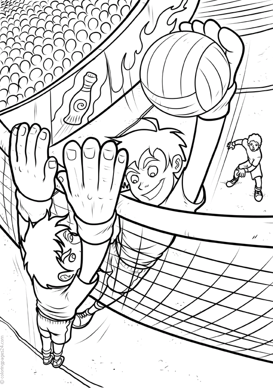 Volleyball coloring pages