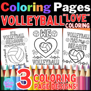 Volleyball coloring pages sheets sports themed coloring pages