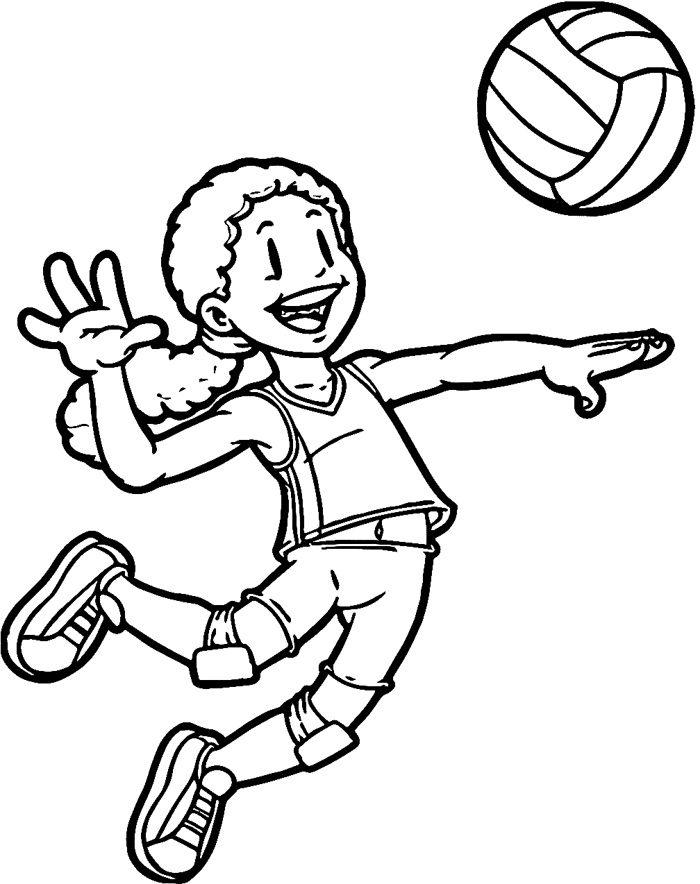 Volleyball coloring pages printable for free download