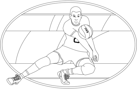 Volleyball coloring page free printable coloring pages