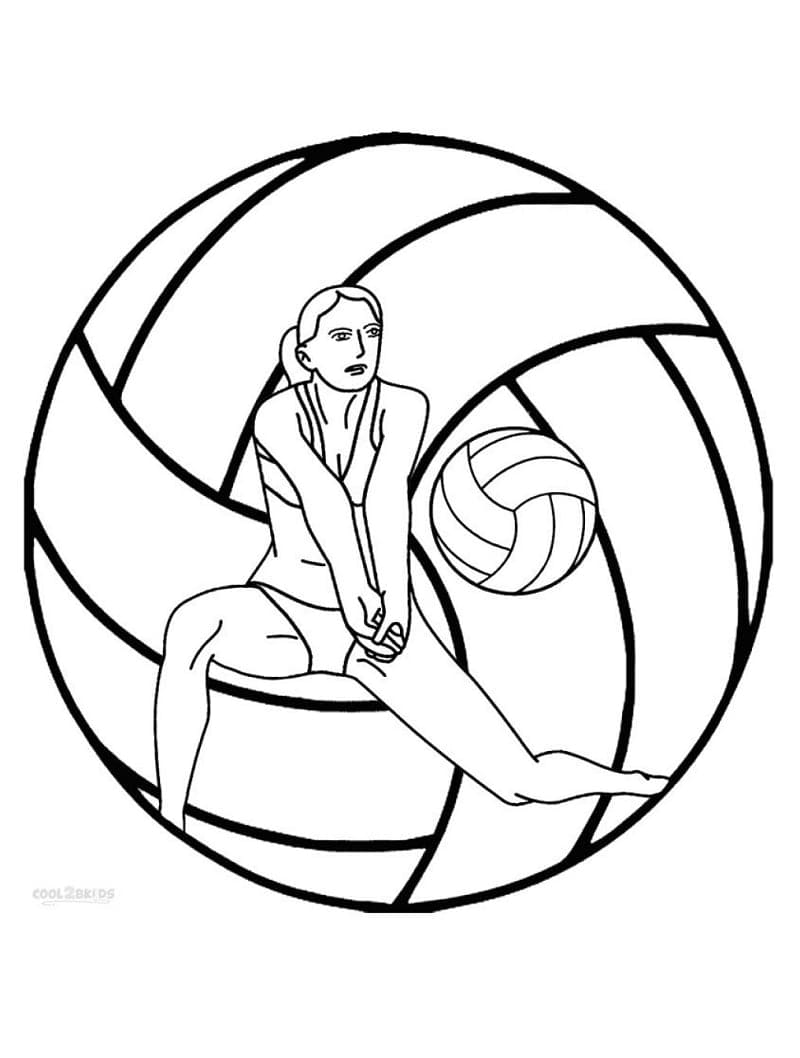 Volleyball coloring pages