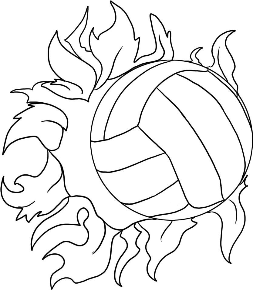 Free printable volleyball coloring pages for kids