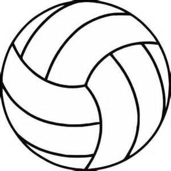 Free volleyball clipart black and white