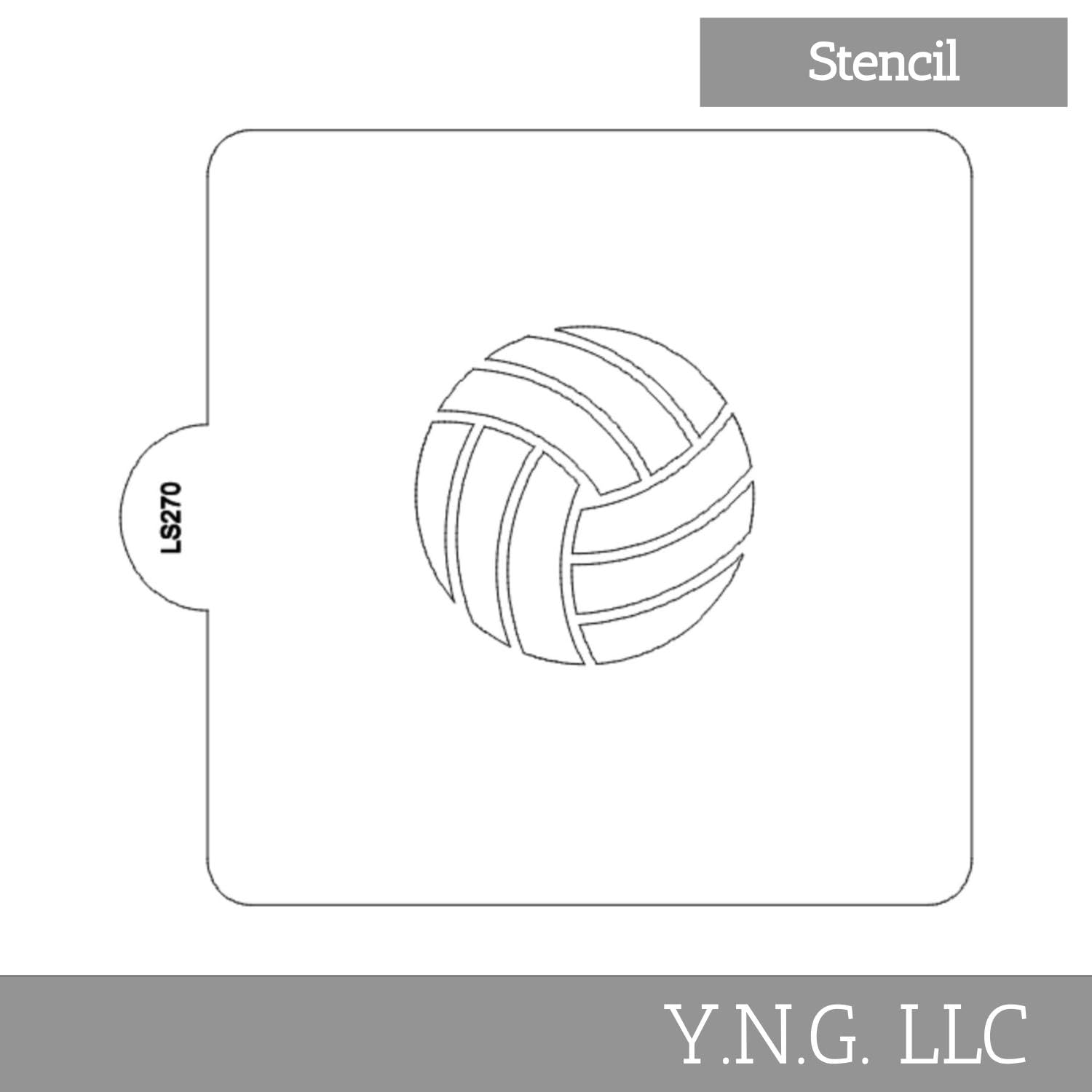 Volleyball ball sports stencil for cookie or cake decorating made in usa ls home kitchen