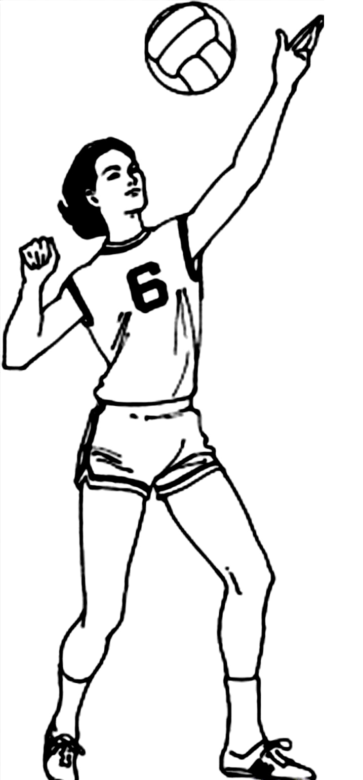 Free printable volleyball coloring pages for kids