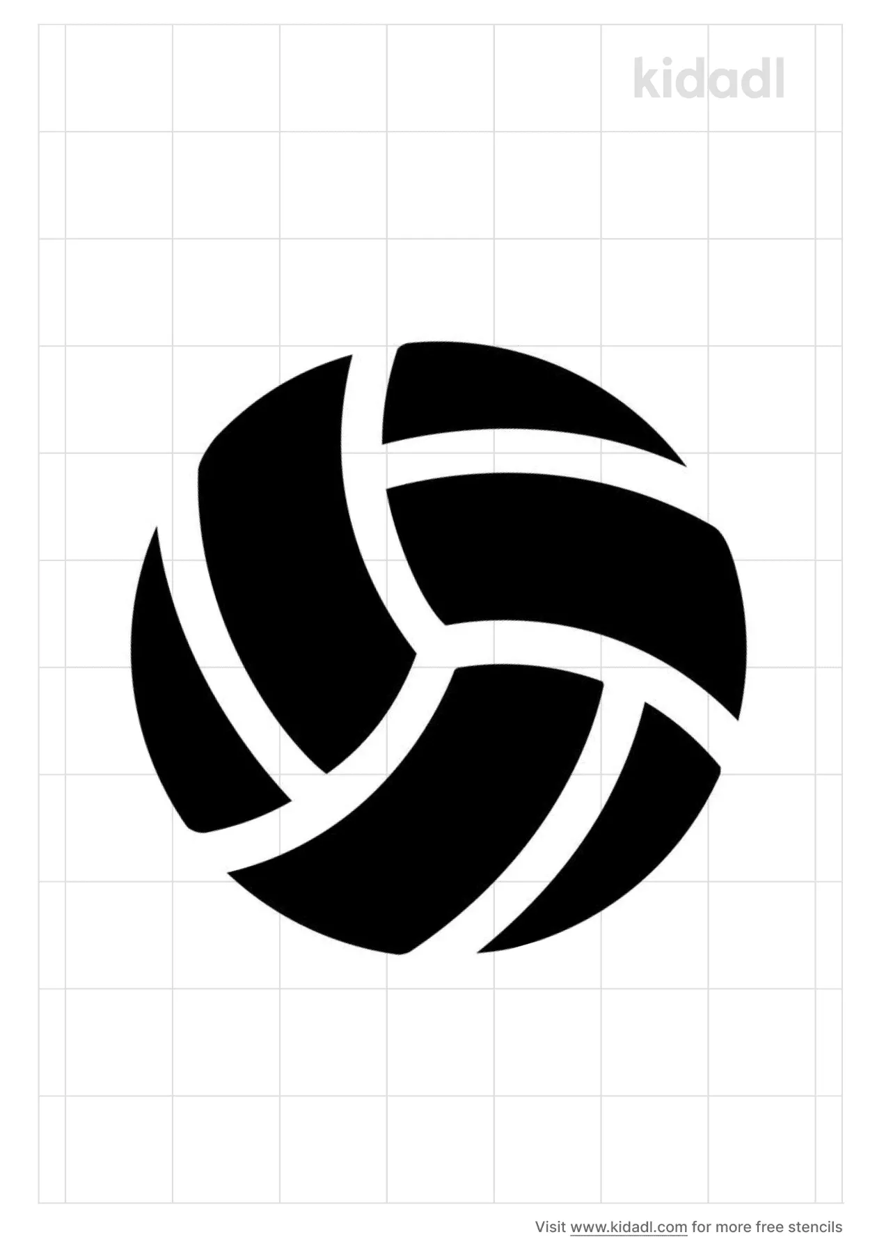 Free volleyball stencil stencil printables