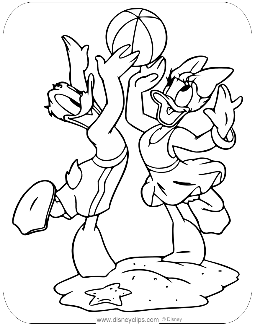 Donald daisy duck coloring pages