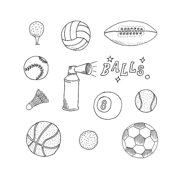 Drawing of the volleyball action shots stock illustrations royalty