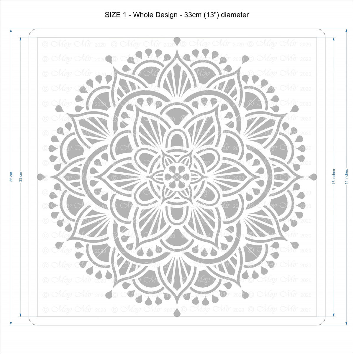 Large mandala stencil template