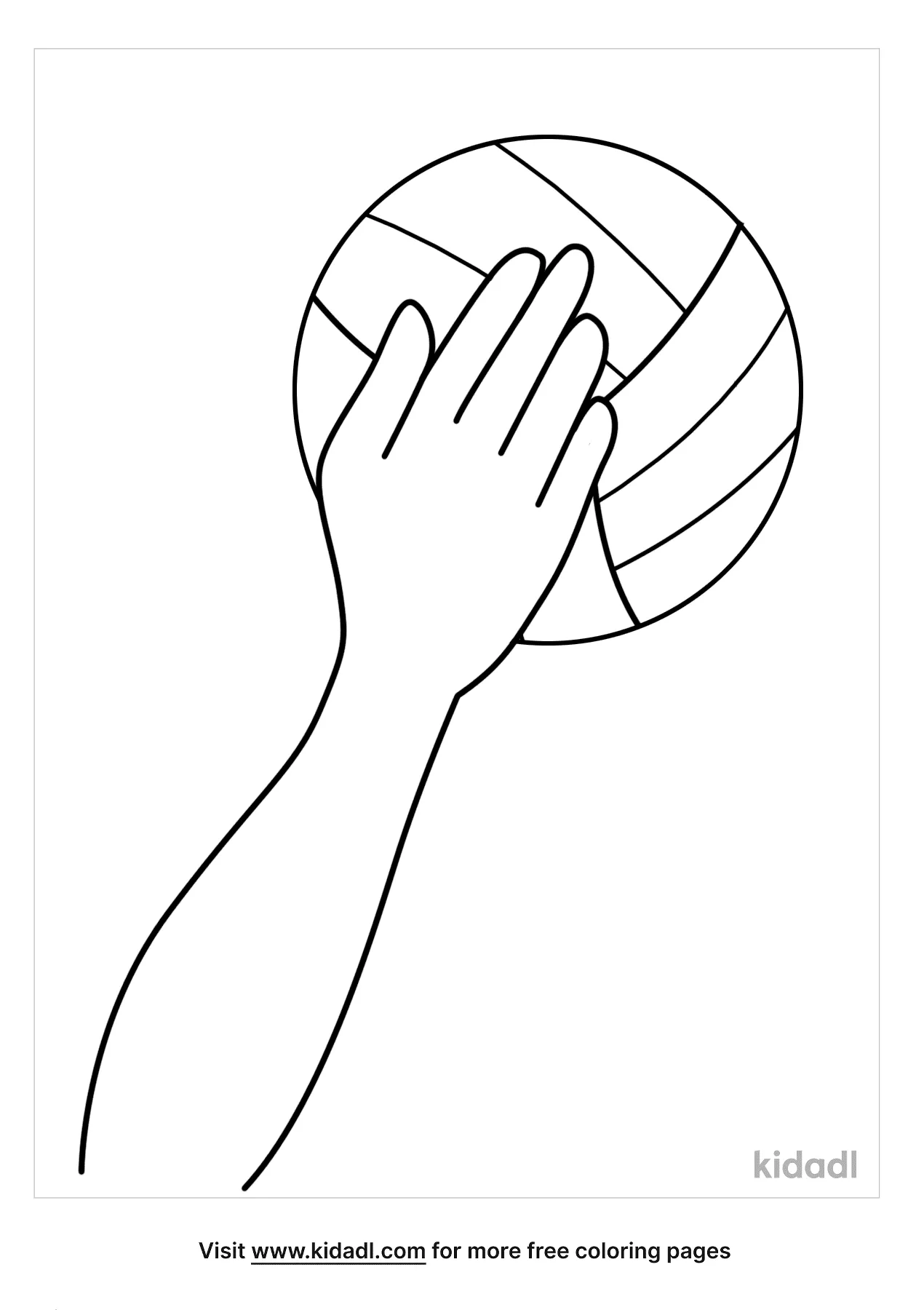 Free volleyball coloring page coloring page printables