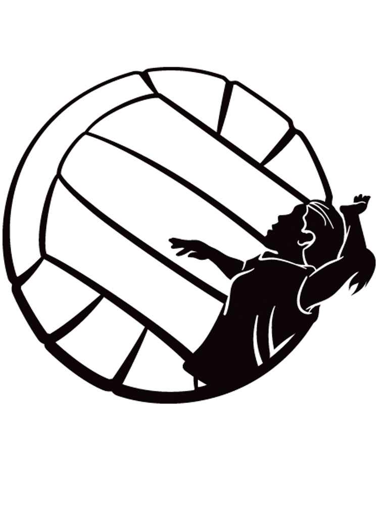 Free printable volleyball stencils and templates