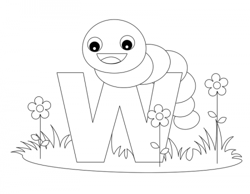 Alphabet coloring pages