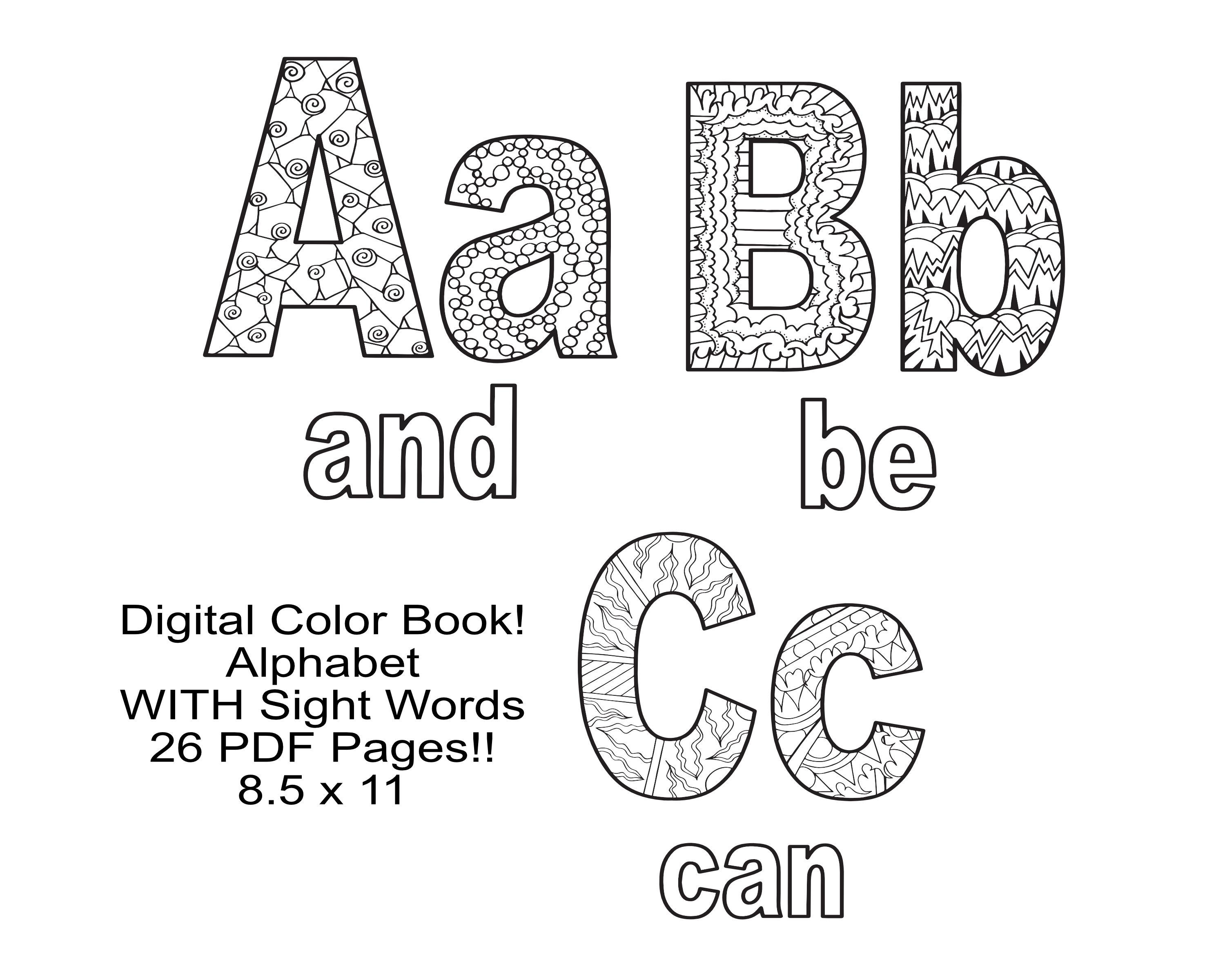 Letters coloring pages coloring pages x uppercase letter lowercase letter and a sight word on each page