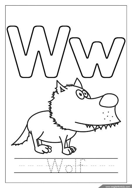 English for kids step by step letter w worksheets flash cards coloring pages