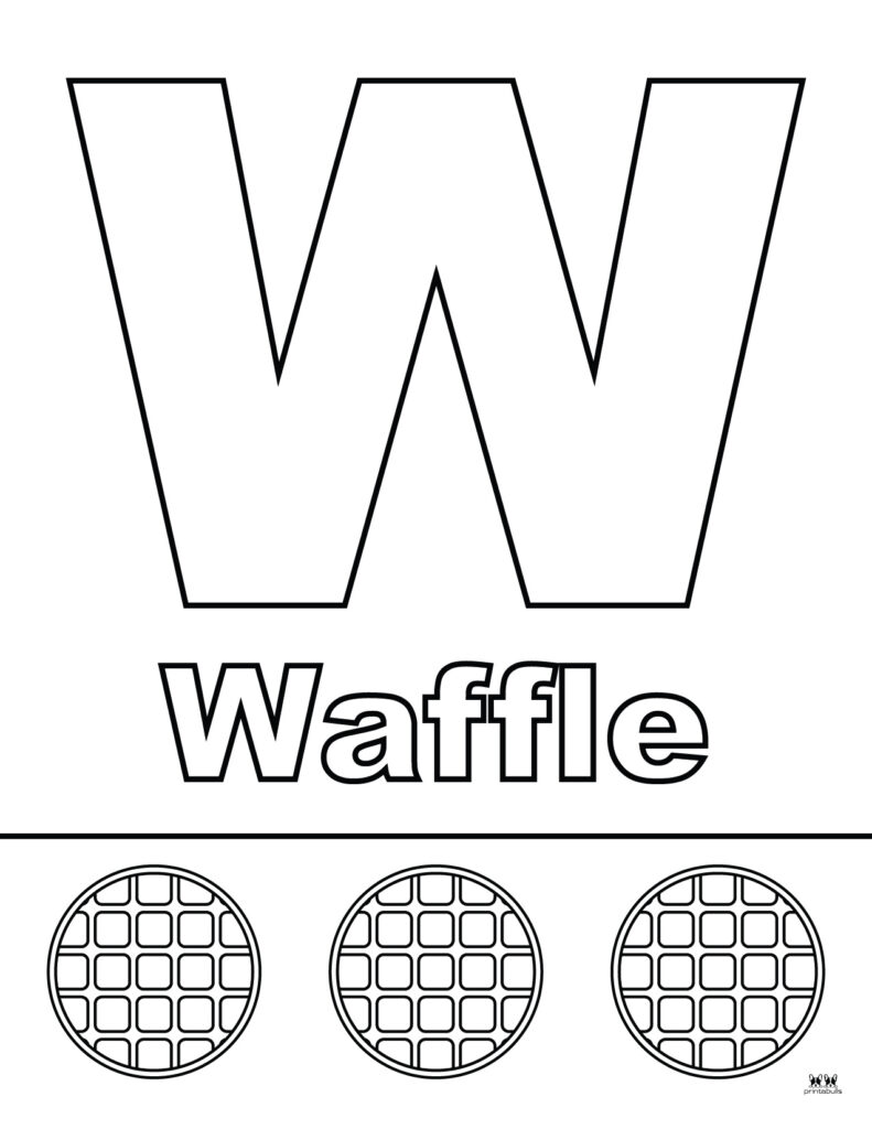 Letter w coloring pages