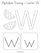 Letter w coloring pages