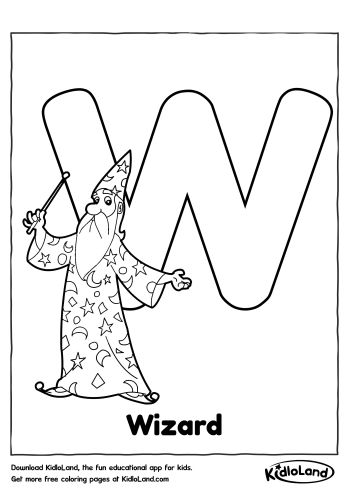 Download free alphabet coloring w and educational activity worksheets for kids